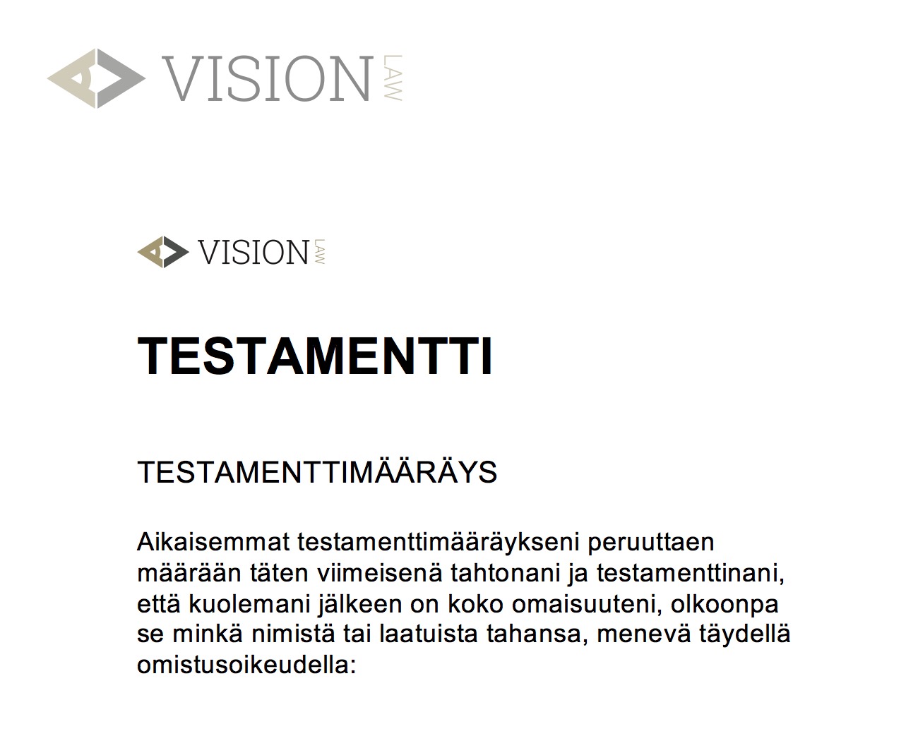 Testamentin Teko N in Testamentti Tehd n Vision Law Testamentin Teko N in Testamentti Tehd n Vision Law